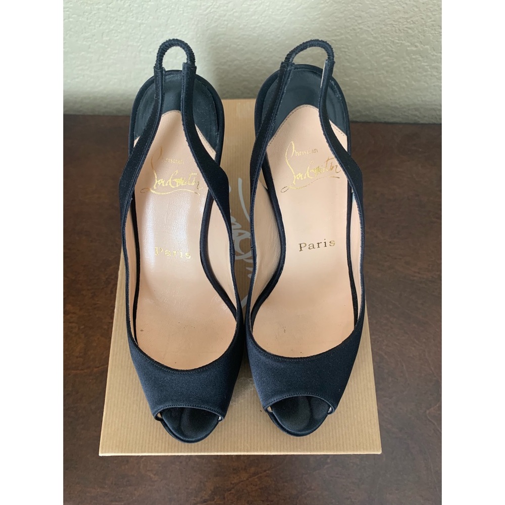 Christian Louboutin Yoyo Sling Zeppa Heels - Picture 2 of 5
